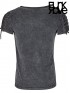 Mens Steampunk Asymmetrical Short Sleeve T-Shirt