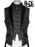 Mens Gothic Fake Two-Piece Swallow Tail Sleeveless Vest