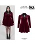 Plus-Size Goth 'Dark Night' Series Red Velvet Vines Dress