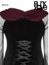 Plus-Size Gothic Black Feather Dress