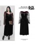 Plus-Size Gothic Black Feather Dress