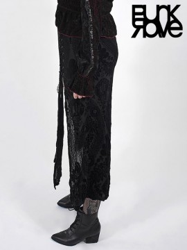 Plus-Size Gothic Swallow Tail Velvet Skirt 
