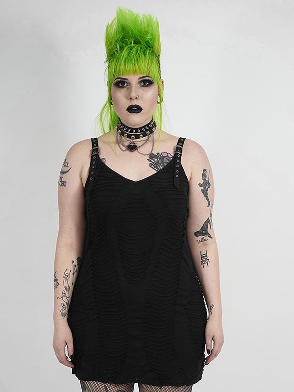 Plus-Size Goth Sexy Braces Dress