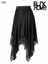 Plus-Size Goth Asymmetrical Skirt