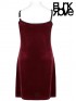 Plus-Size Gothic Red Velvet Sling Dress