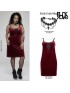 Plus-Size Gothic Red Velvet Sling Dress