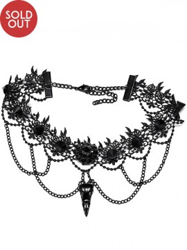 Gothic Bird Skull Choker