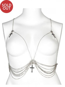 Plus-Size Gothic Chain Link Harness