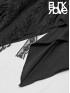 Plus-Size Gothic Split Handkerchief Top - Black