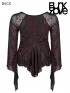 Plus-Size Goth Mesh Top - Red