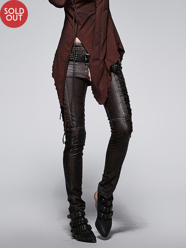Steampunk Coffee Leather Trousers