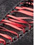 Gothic Rope Tie Drawstring Leggings - Black & Red