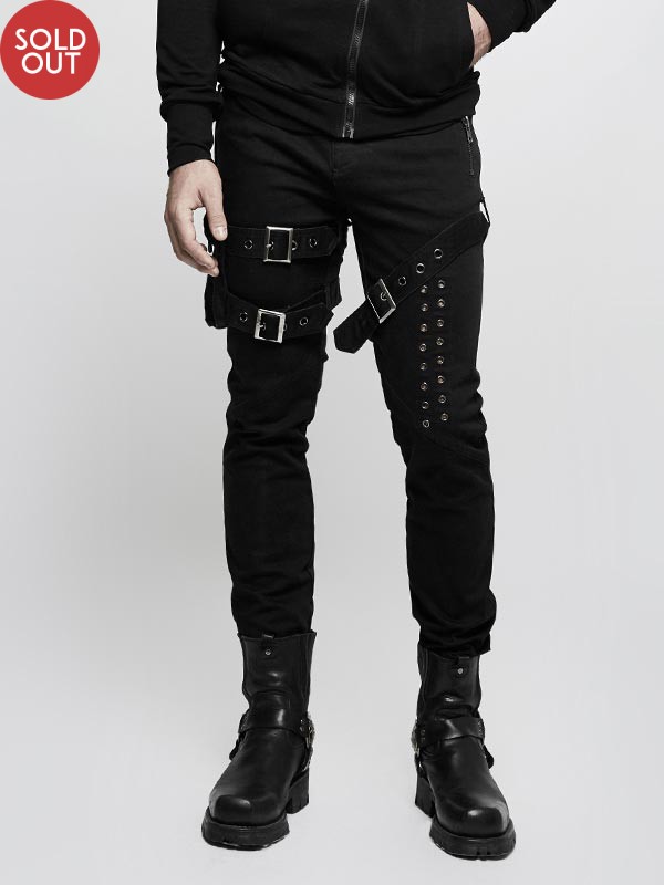 Mens Punk Jean with Detachable Side Pocket