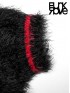 Punk Cherry Skull Head Embroidered Top & Gloves Set - Black