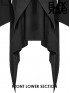 Gothic Bat Wings Shirt Dress - Black