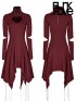 Gothic Victorian Heart-Shape Hollow-Out Dress - Red
