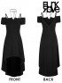 Goth Strapless Dress with Rope Tie Necklace