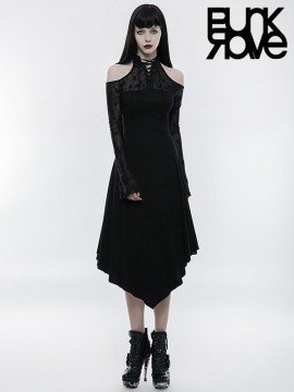 Gothic Off The Shoulder Dark Lace Dress