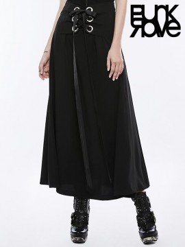 Punk Tie Wrap Long Skirt