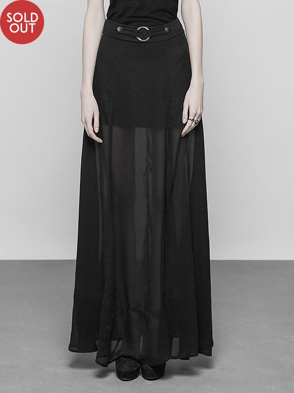 Daily Life Punk Chiffon Long Skirt