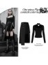 Daily Life Fake Two-Piece Overlay Pleated Skirt