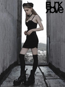 Daily Life - BodyCon Style Black Velvet Dress