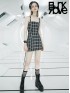 Daily Life "Sweet Cool Girls" Checkered Dress - Black & White