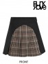 Daily Life Crossover Plaid Pleated Skirt