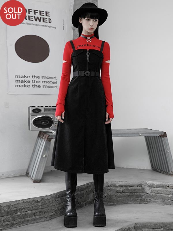 Daily Life Punk Sling Worker Dress
