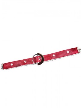 Punk Round Buckle Red Collar Choker