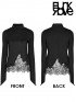 Gothic Lace Irregular Hollow-Out Long Sleeve T-Shirt