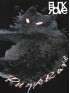 Daily Life Cat Print Fur Trim Hoodie - Black