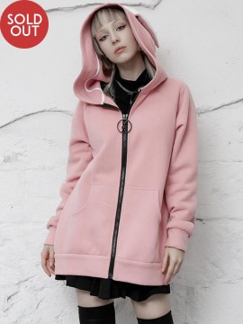 Daily Life Original 'Dark Rabbit' Pink Hoodie Jacket