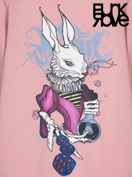 Daily Life Original 'Dark Rabbit' Pink Hoodie Jacket