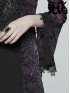 Gothic Goddess Classic Black & Violet High Low Dress