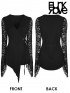 Gothic Long Sleeve Top - Black