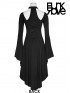 Gothic Dark Witch Long Sleeve High/Low Dress
