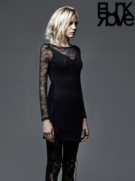 Sexy Gothic Black Lace Party Dress