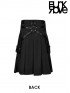 Mens Steampunk Half Skirt - Black
