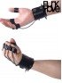 Punk Skull Rivet Leather Bracelet with Finger Rings
