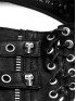 Mens Steampunk Leather & Rivet Decorated Mask - Black