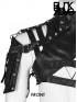 Mens Steampunk Warrior Warlord Leather Shoulder Harness with Pocket - Black