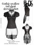 Gothic Swallow Tail Short Sleeve Top