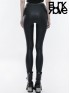 Gothic Skull Embroidered Stretch Leggings