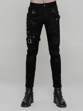 Mens Dilapidated Punk Pants