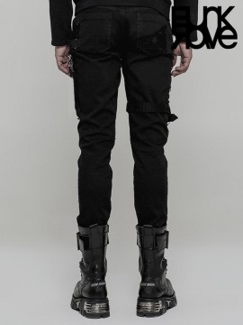 Mens Dilapidated Punk Pants