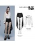 Gothic Coffin Shorts with Detachable Swallow Tail Half-Skirt