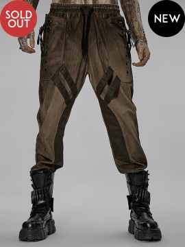 Mens Post-Apocalyptic Wastelands Pants - Coffee