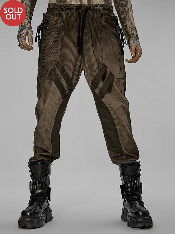 Mens Post-Apocalyptic Wastelands Pants - Coffee