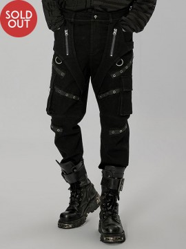 Mens Punk Patchwork Pants